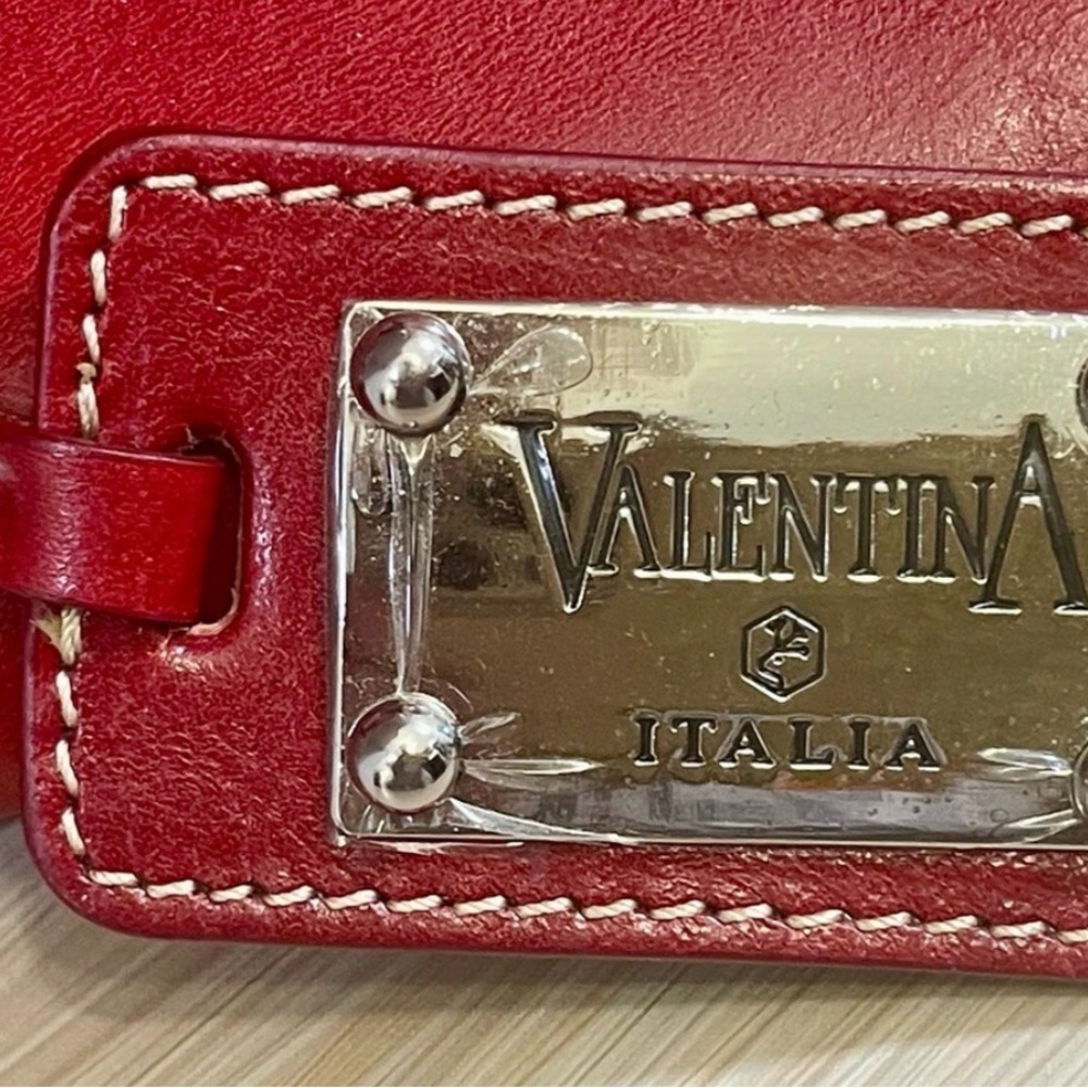 Valentina Italy Red Leather Satchel - Picture 4 of 8